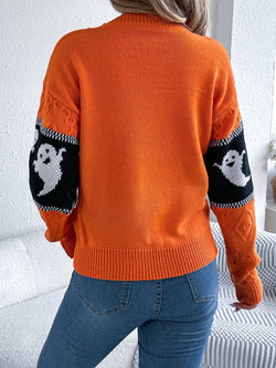 Ghost Round Neck Long Sleeve Sweater - Damned Threads