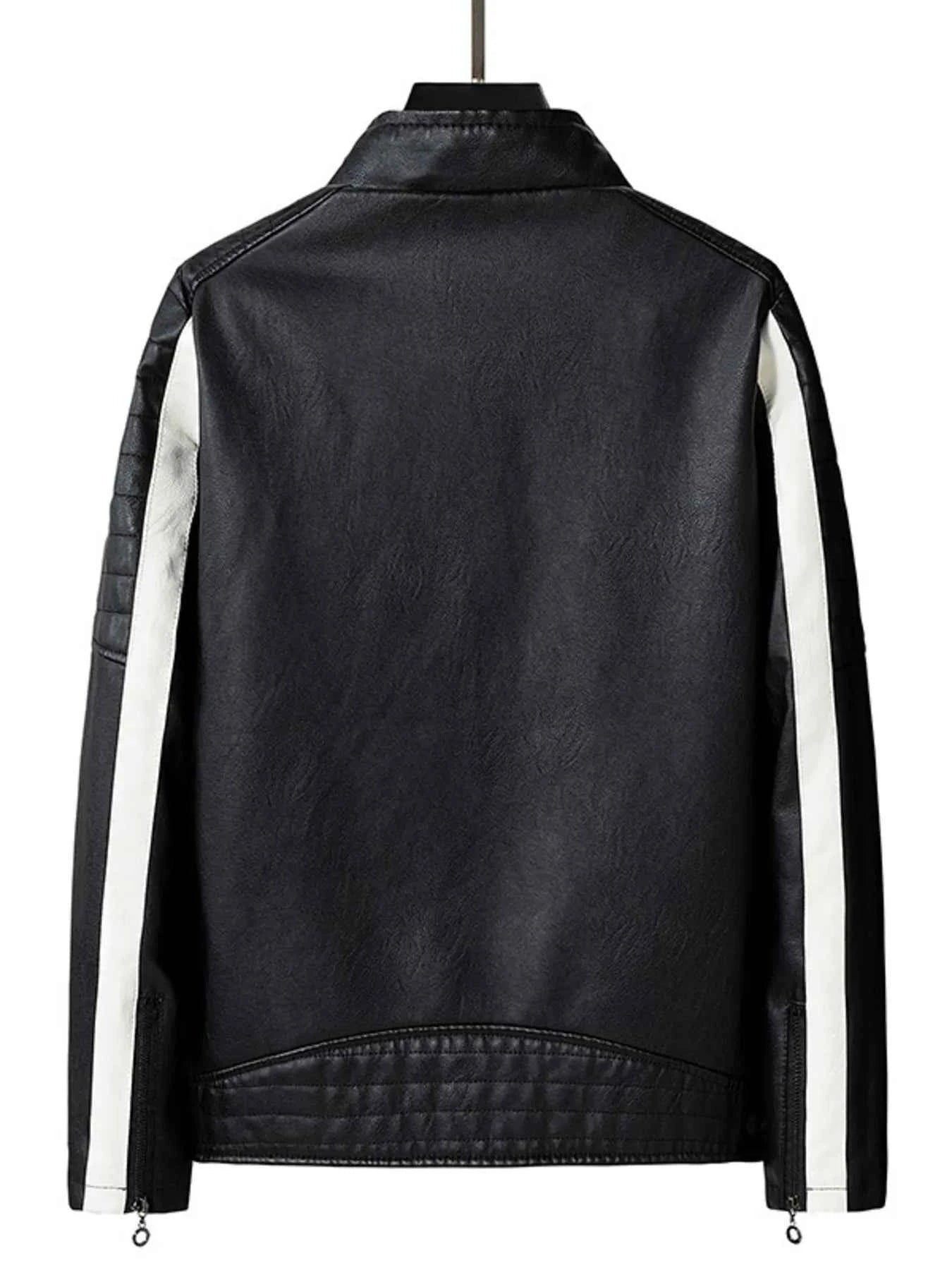 Men's Plus Size Zip Up Long Sleeve Contrast Jacket