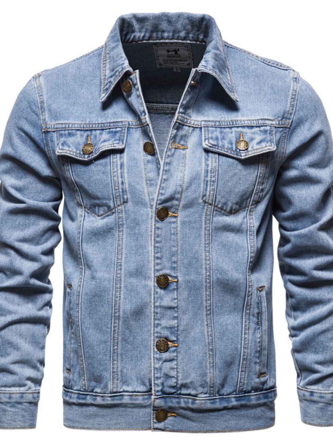 Men's Button Down Long Sleeve Denim Jacket - Damned Threads