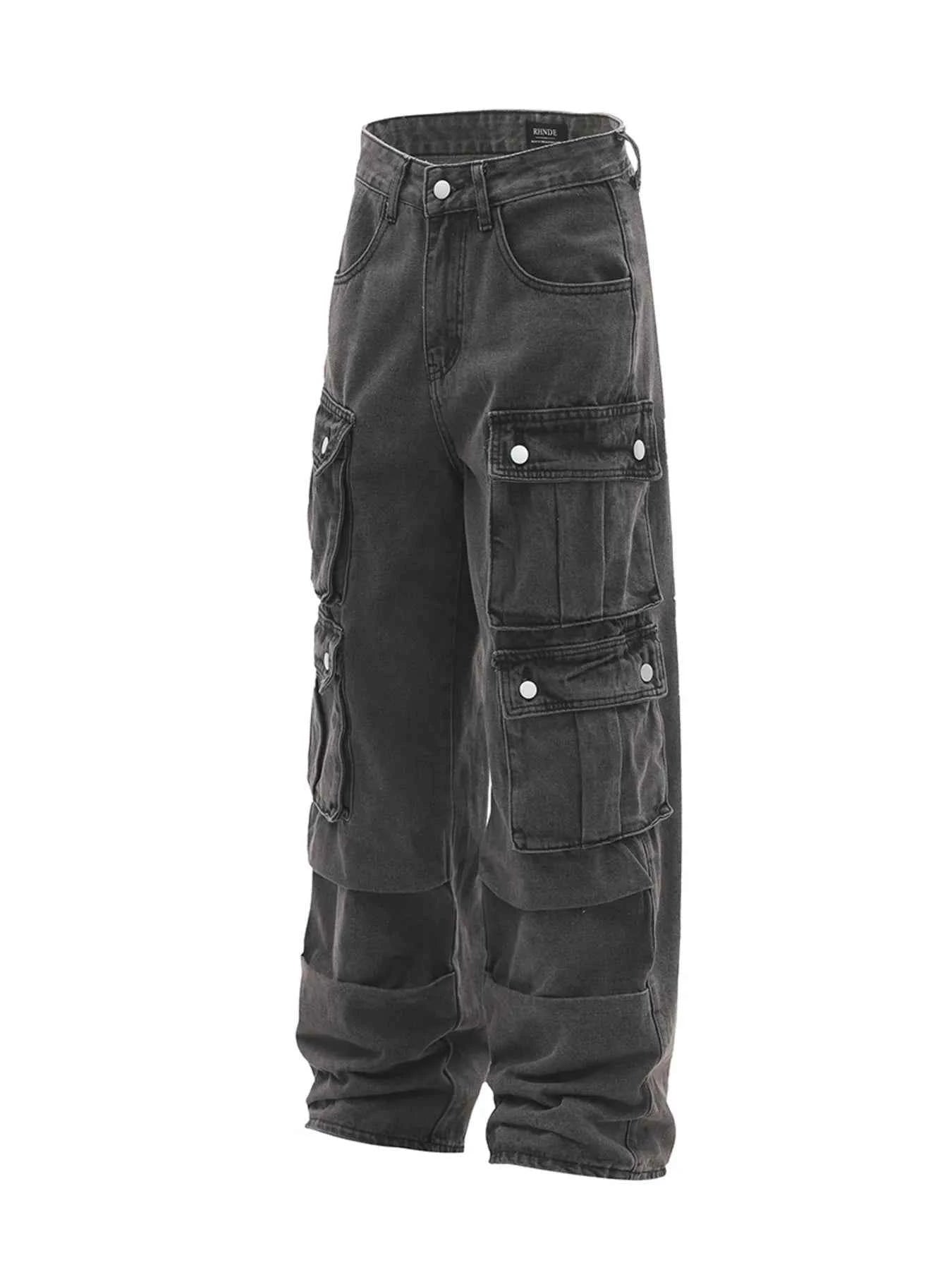 Men's Multi-Pocket Cargo Straight Jeans