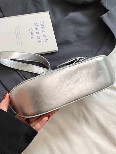 PU Leather Buckle Shoulder Bag - Damned Threads