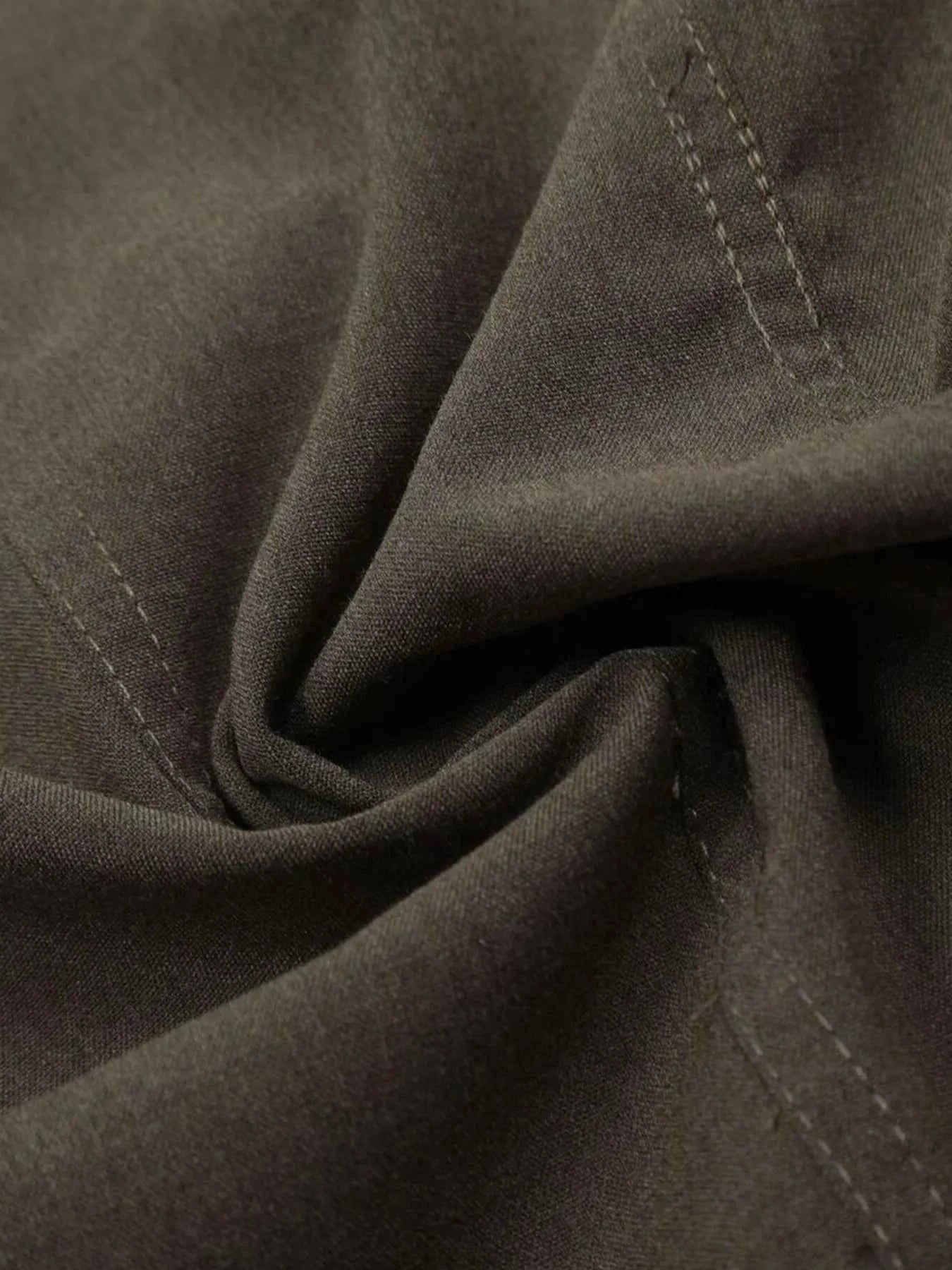 Men's Wide Leg High Waist Pants with Belt