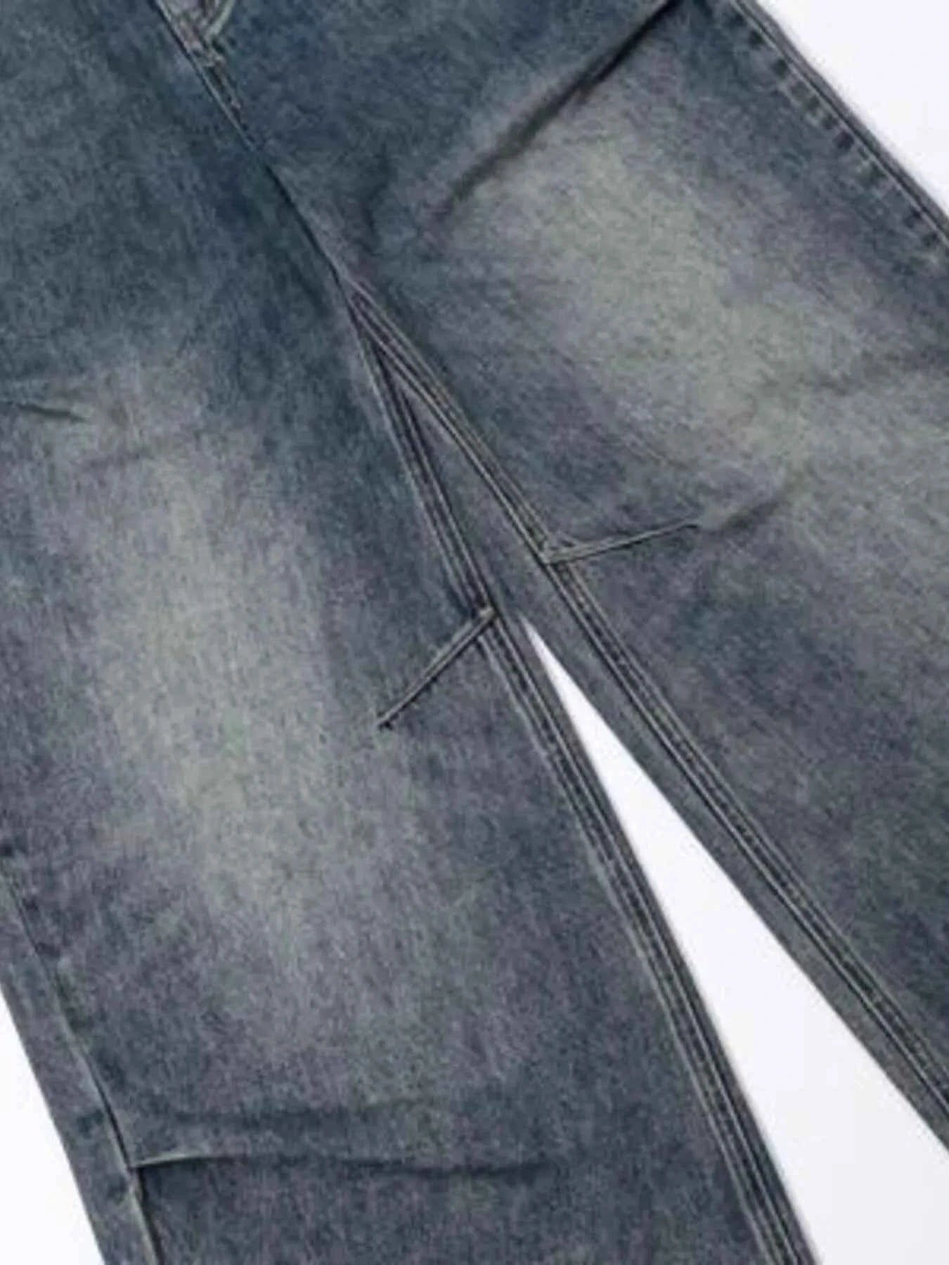 Men's Vintage Wash Wide Leg Jeans