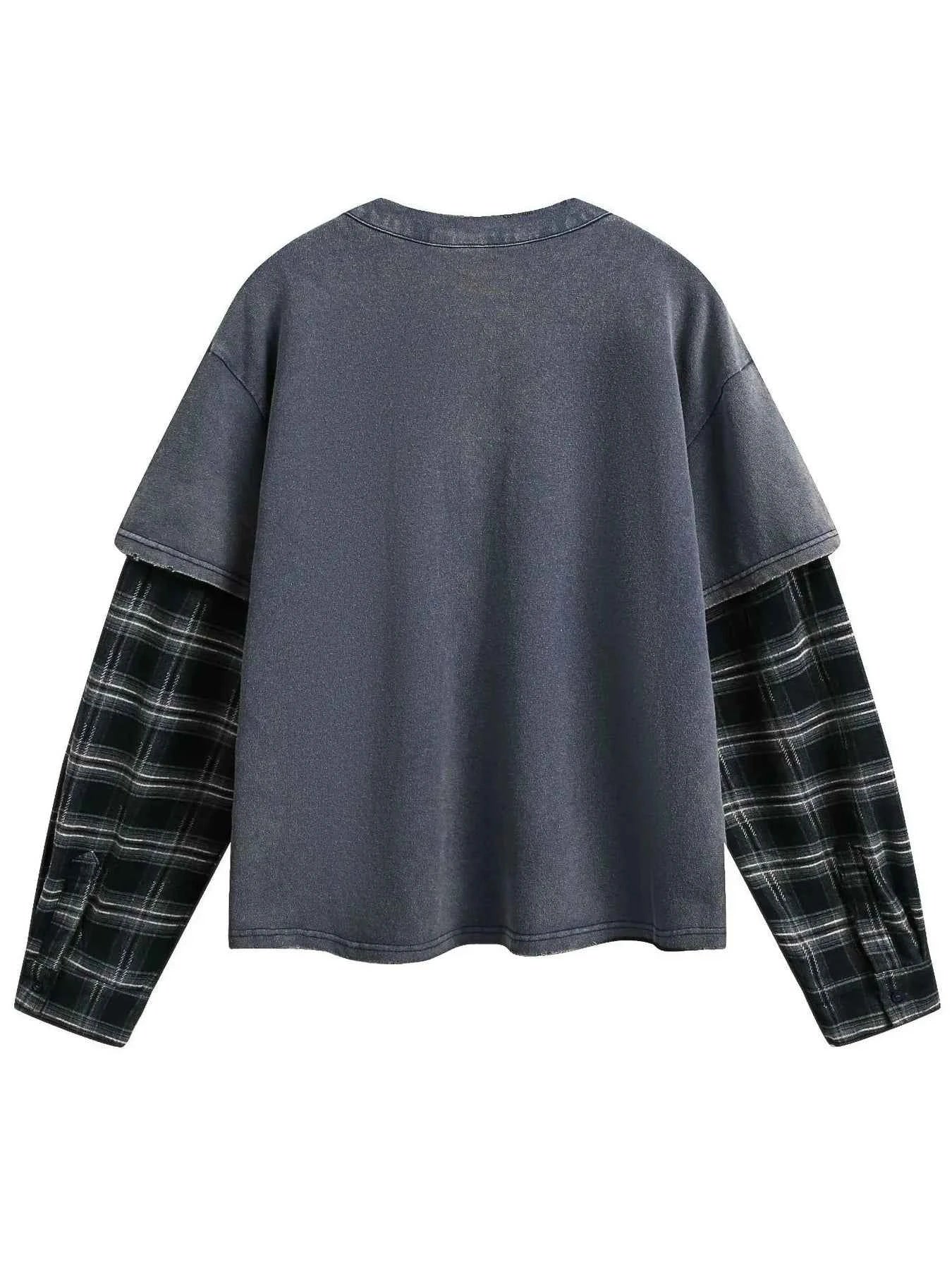 Men's Plaid Long Sleeve Henley Sweatshirt