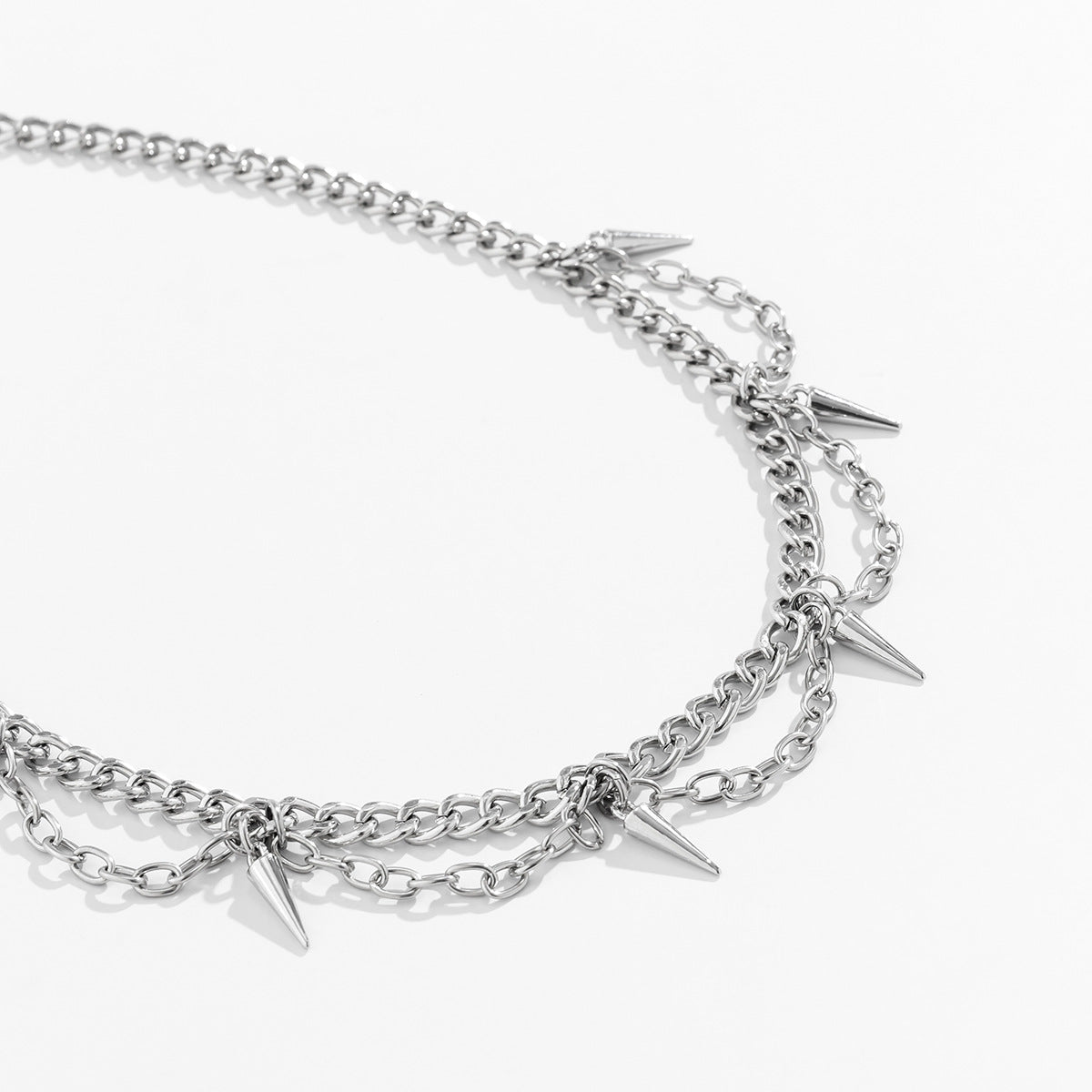 Tassel Rivet & Spike Necklace - Damned Threads