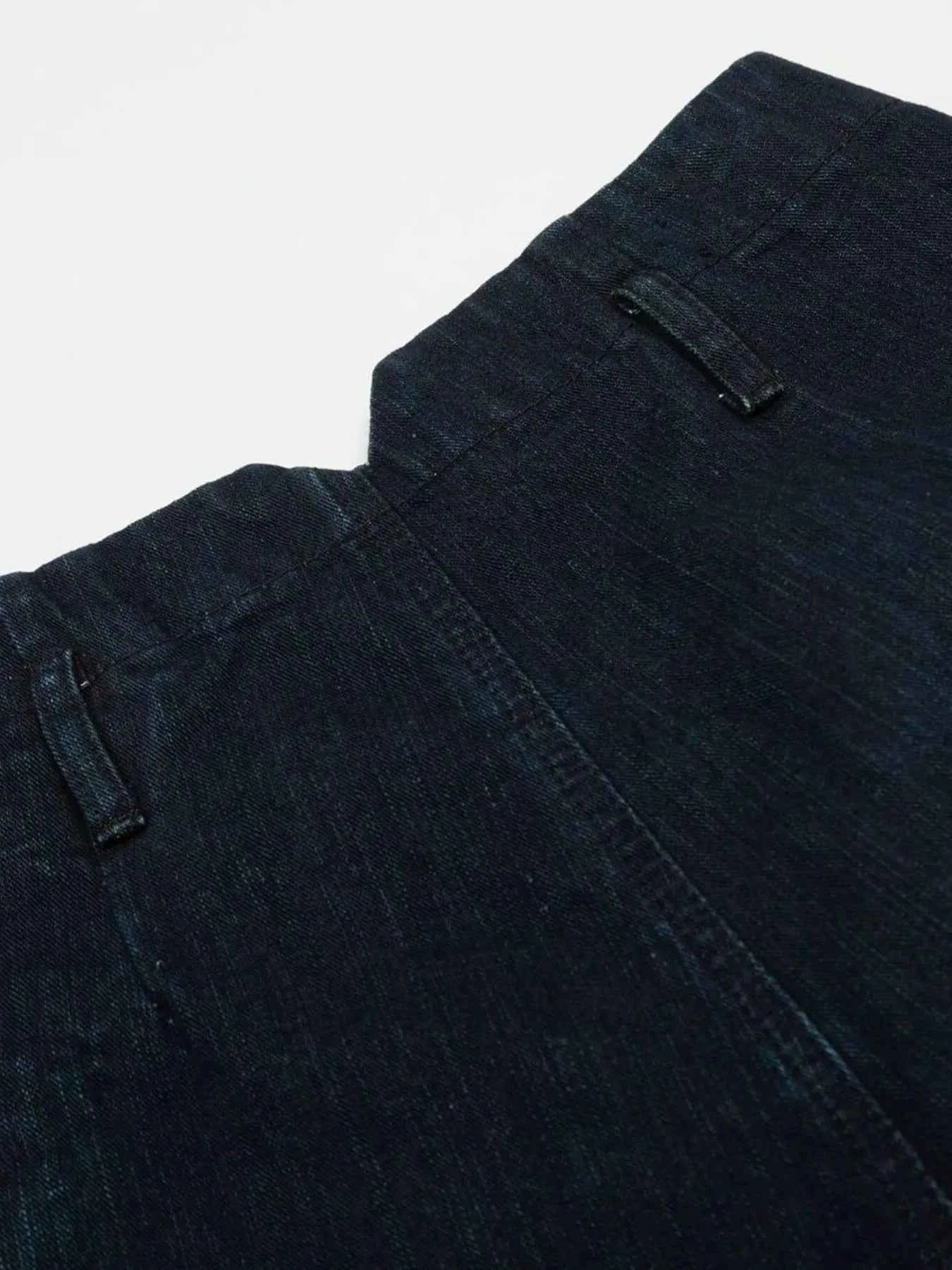 Men's Washed Button Fly Curved Jeans
