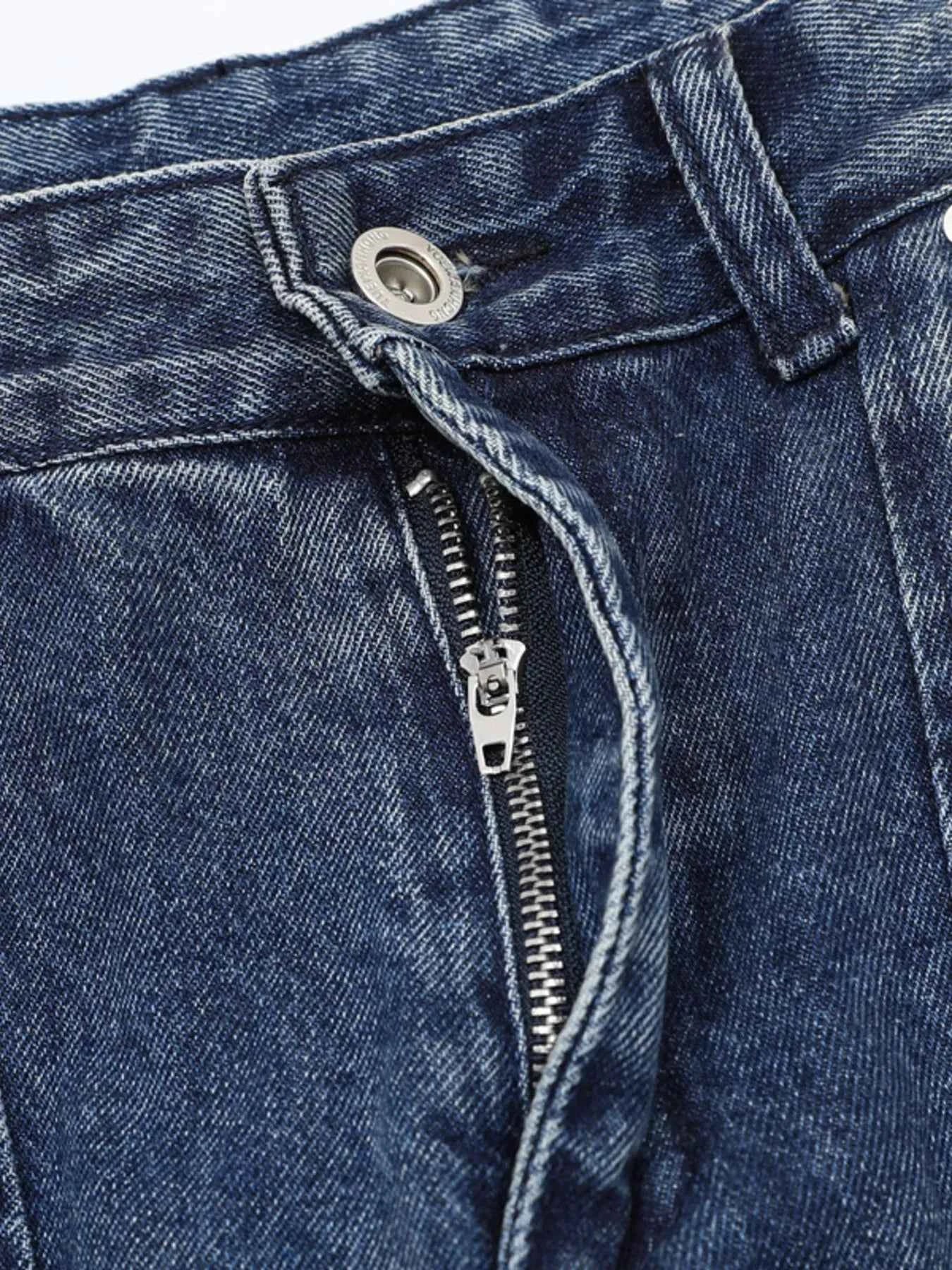 Men's Full Size Wide Leg Cargo Jeans Plus Size