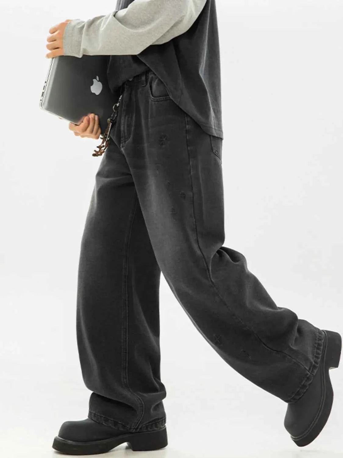 Men's Plus Size Wide Leg Jeans