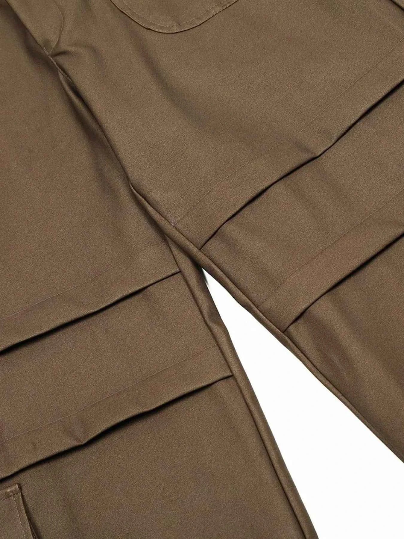 Men's Wide Leg Cargo Pants with Multiple Pockets