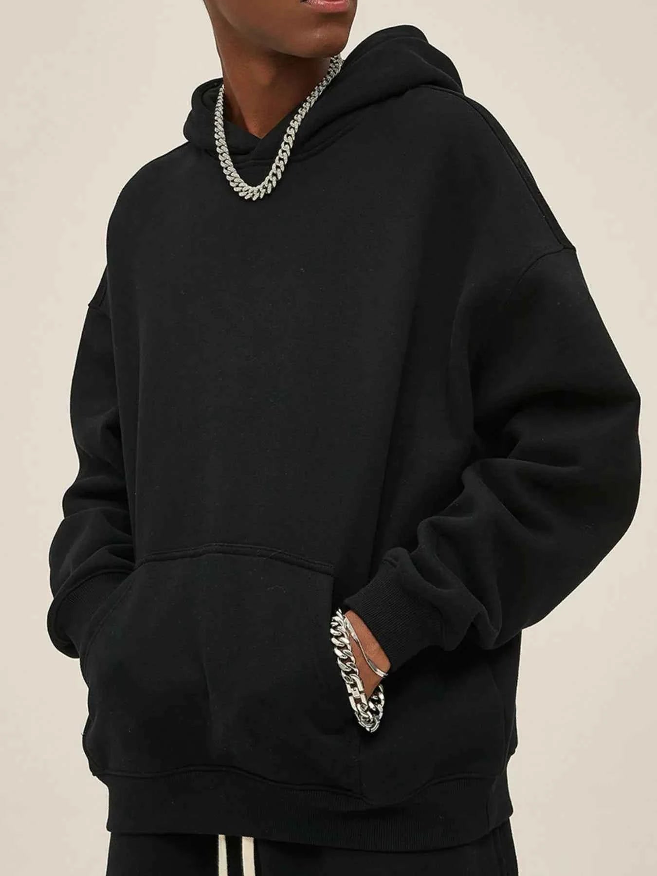 Men's Oversized Pocketed Long Sleeve Hoodie