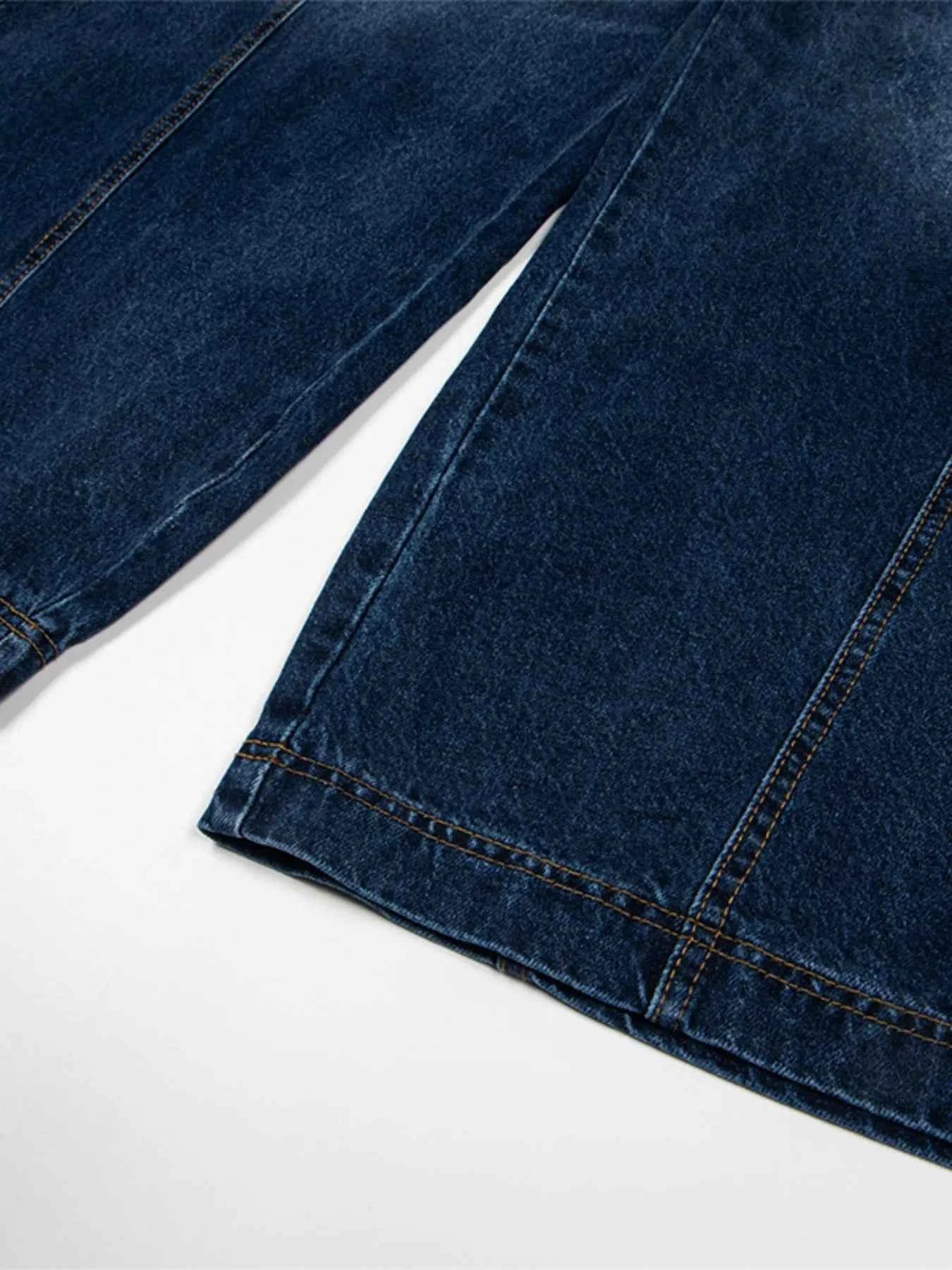 Men's Wide Leg Vintage Wash Jeans