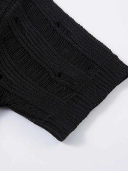 Men's Zip Up Openwork Cardigan