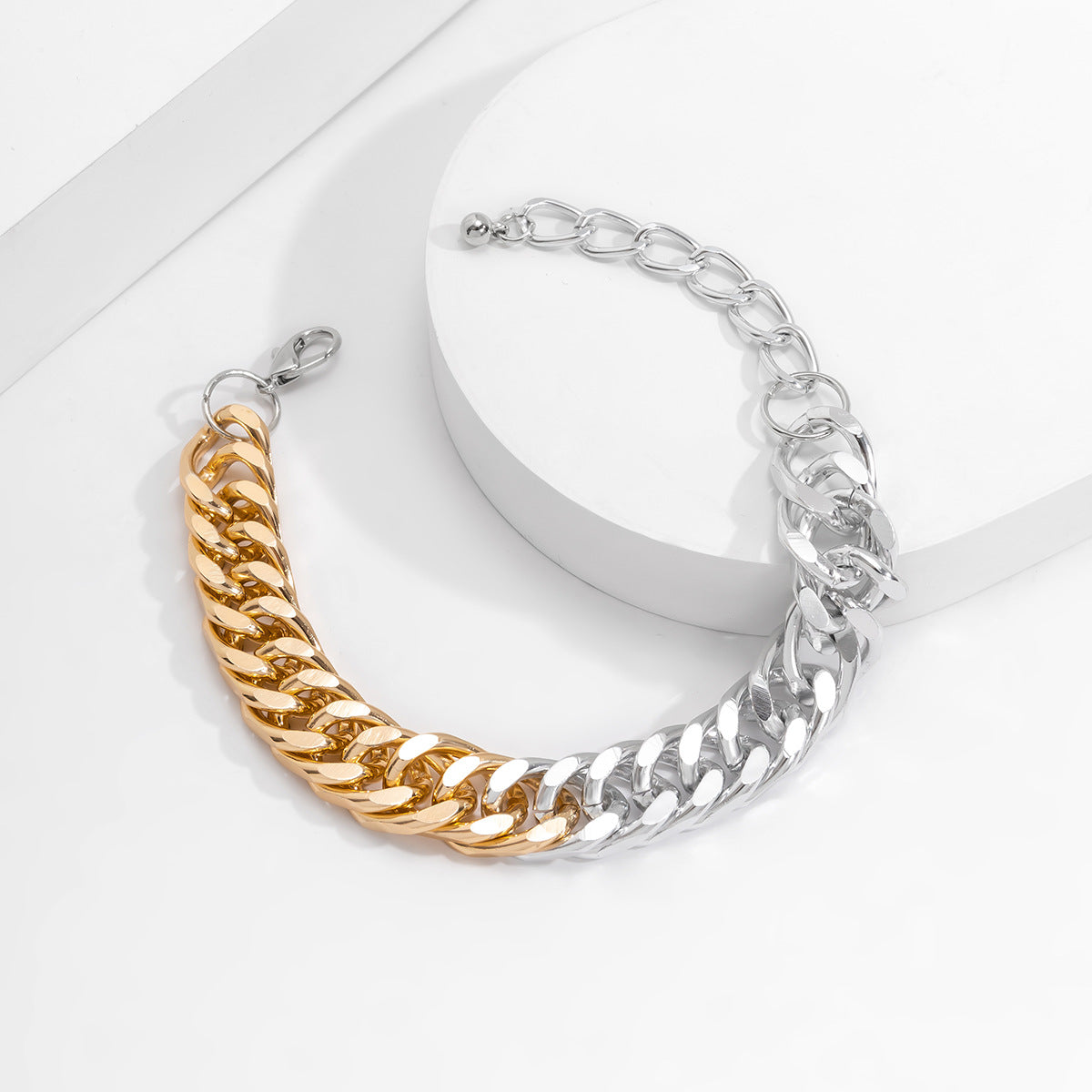 Silver & Gold Split Style Bracelet - Damned Threads