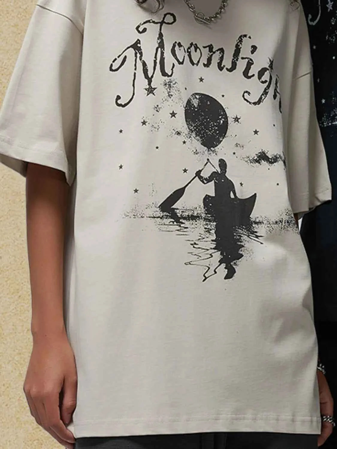 Moonlight Long-Short Sleeve T-Shirt - Damned Threads