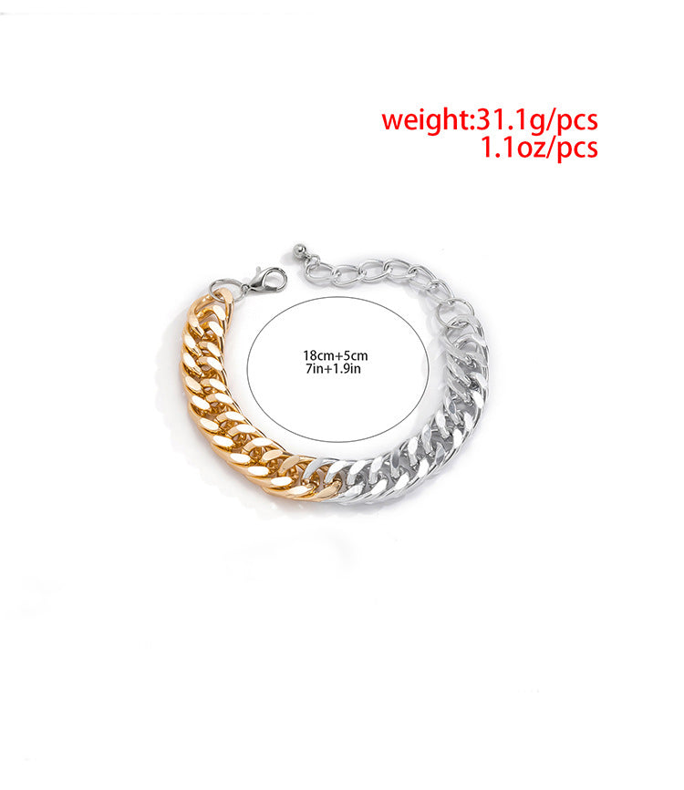 Silver & Gold Split Style Bracelet - Damned Threads