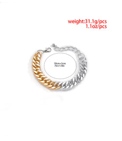 Silver & Gold Split Style Bracelet - Damned Threads