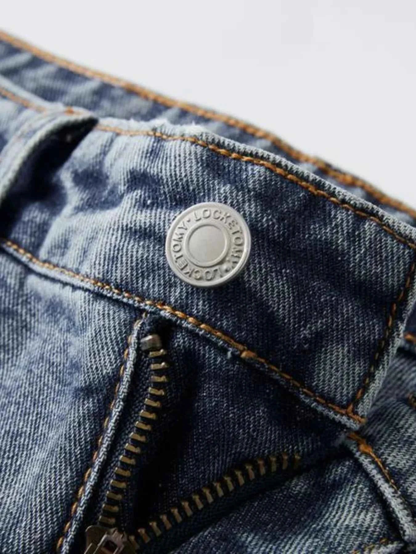 Men's Wash Wide Leg High-Rise Jeans