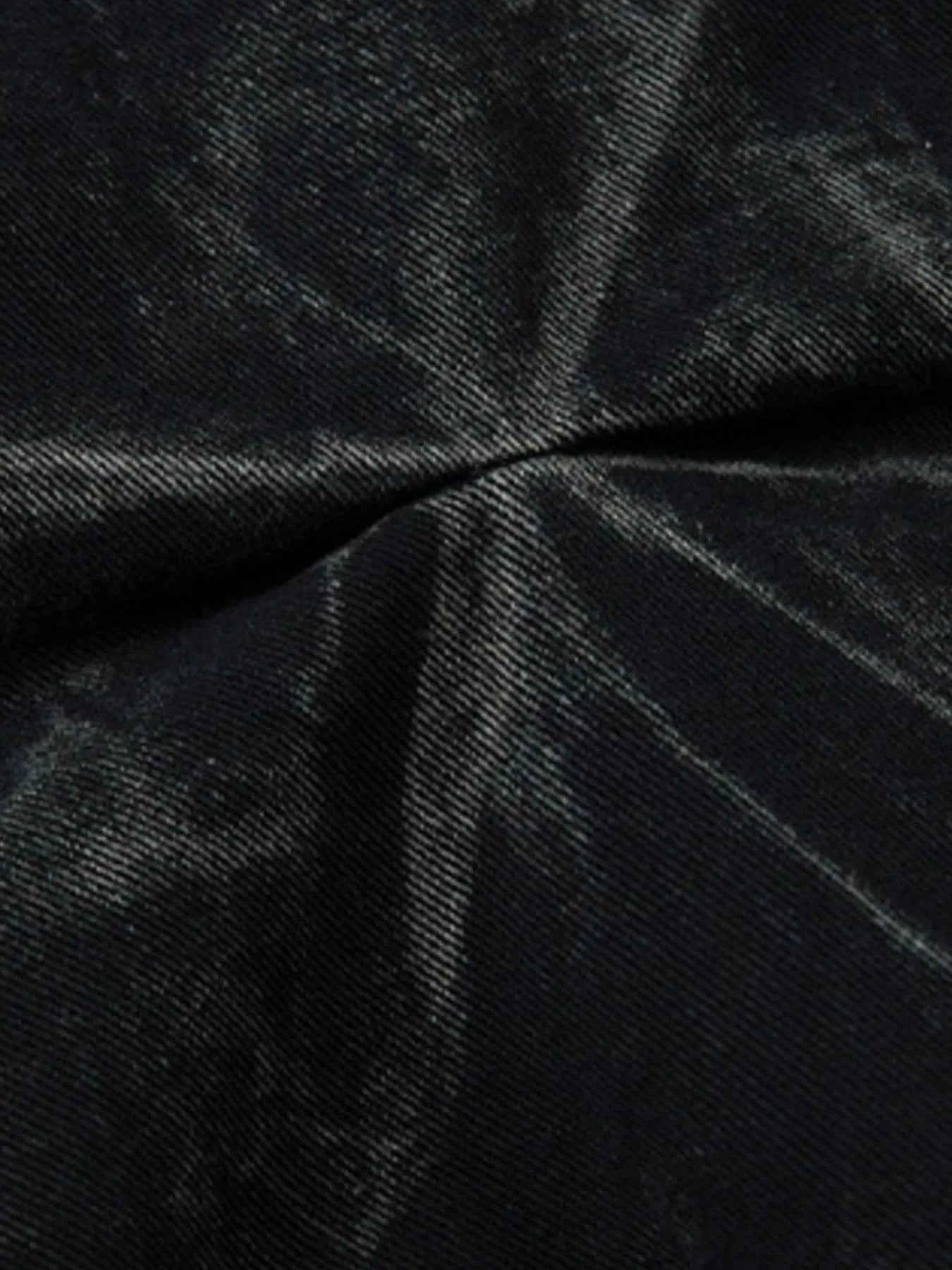 Men's Wide Leg Jeans with Ruched Detail