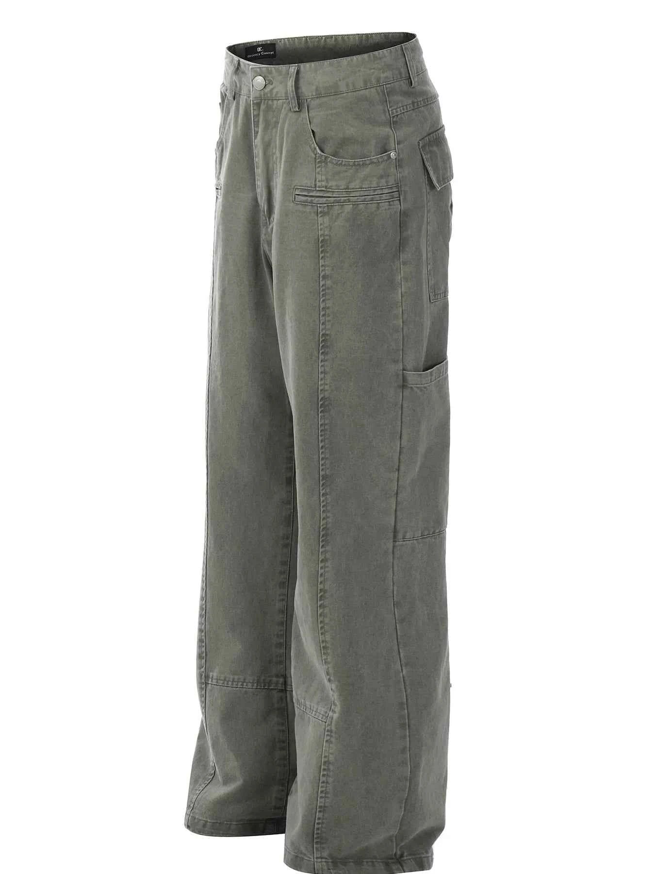 Men's Washed Wide Leg Pants