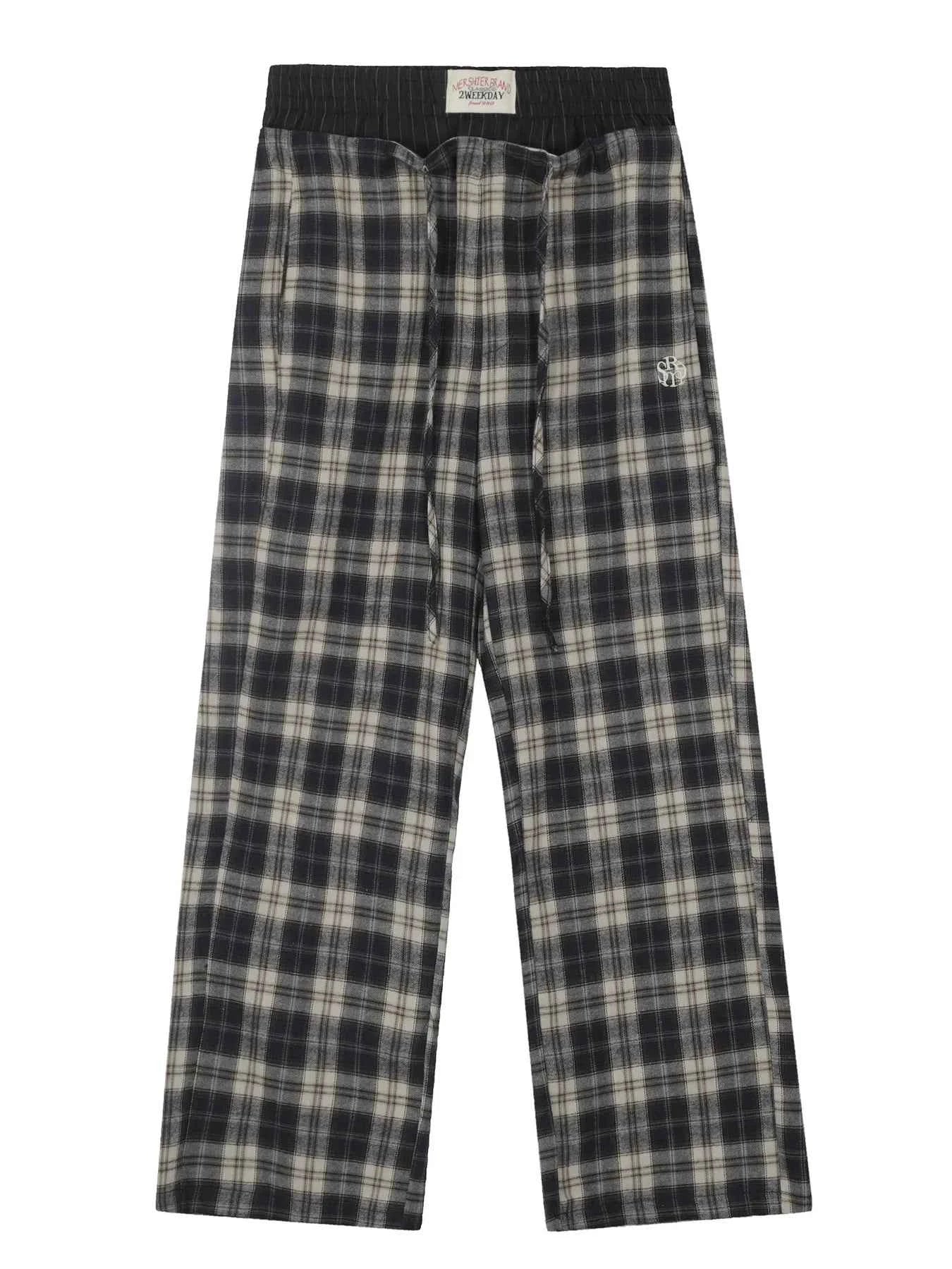 Men's Classic Plaid Drawstring Pants