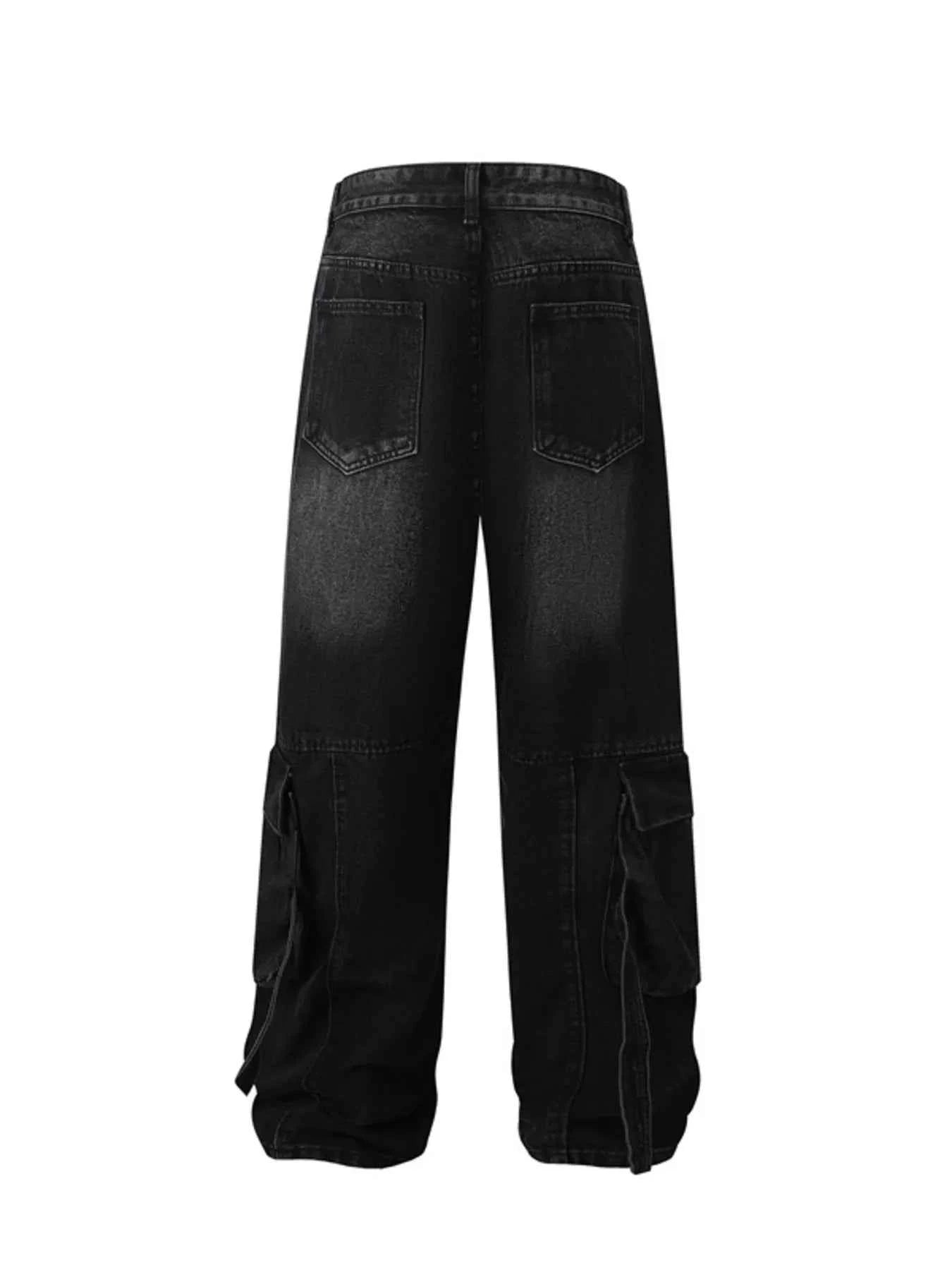 Men's Full Size Wide Leg Cargo Jeans Plus Size