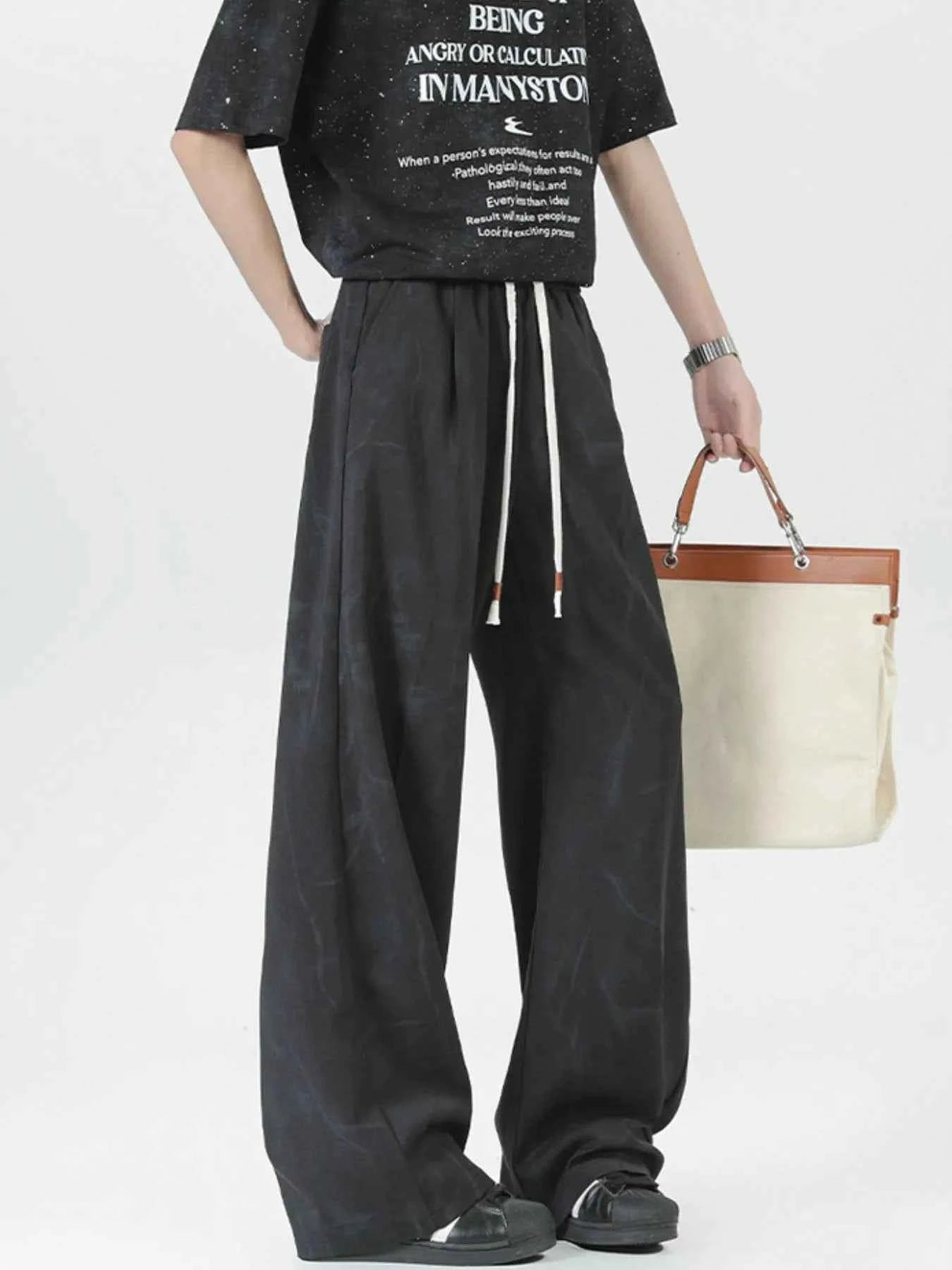 Men's Wide Leg Drawstring Pants