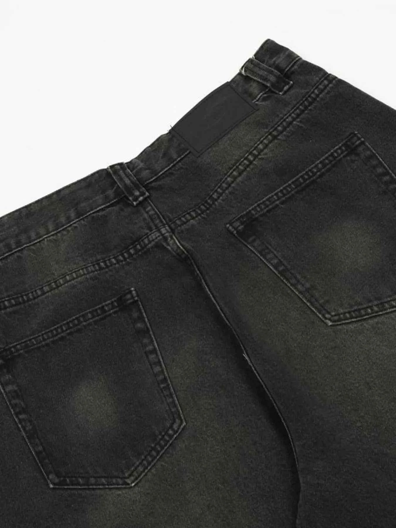 Men's Washed Wide-Leg Baggy Jeans