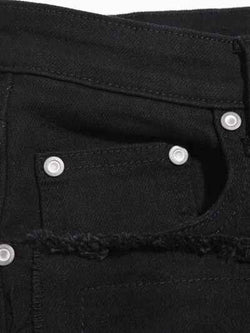 Men's Washed Distressed Panelled Jeans - Damned Threads