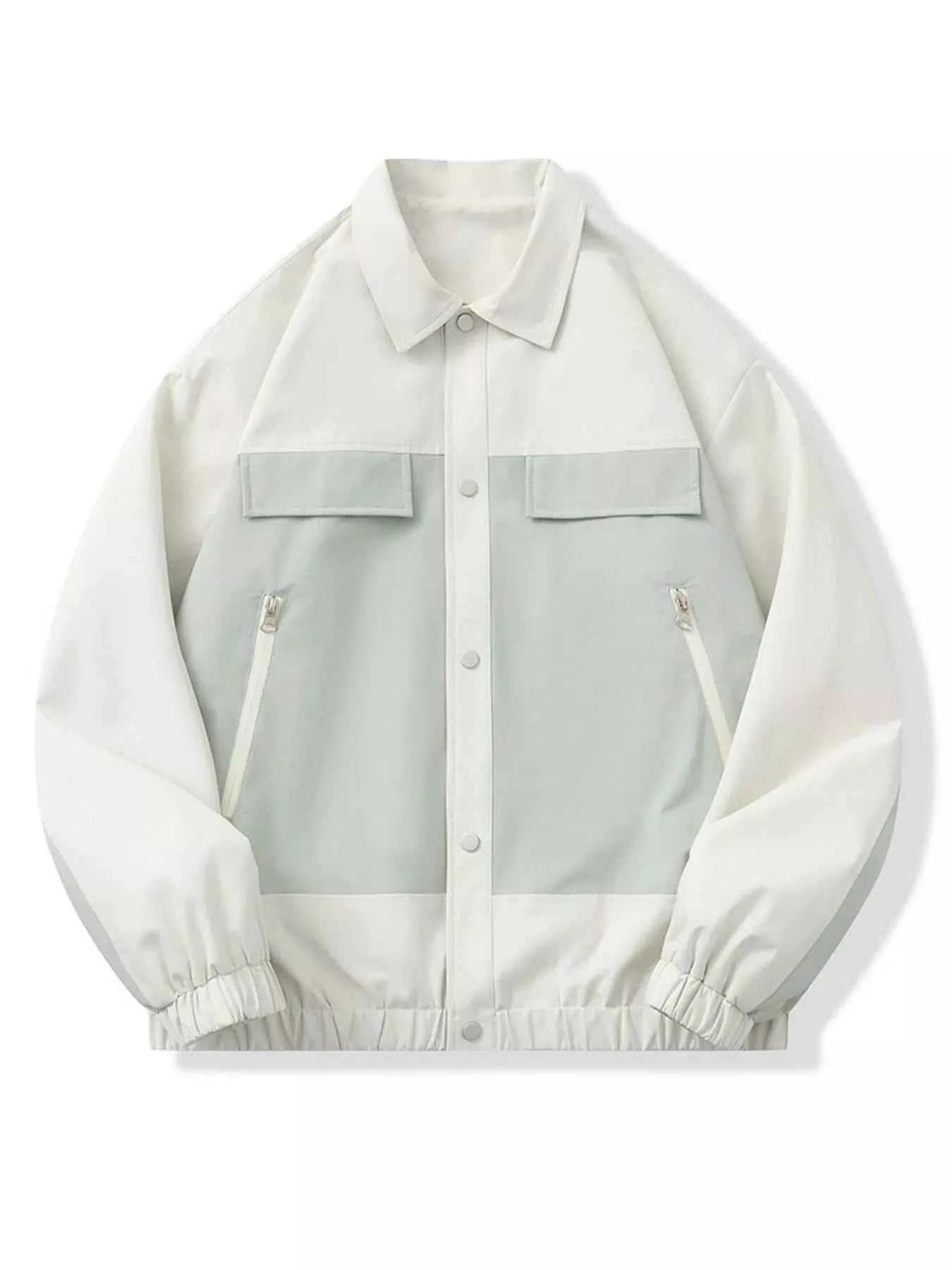 Men's Full Size Snap Down Long Sleeve Jacket Plus Size