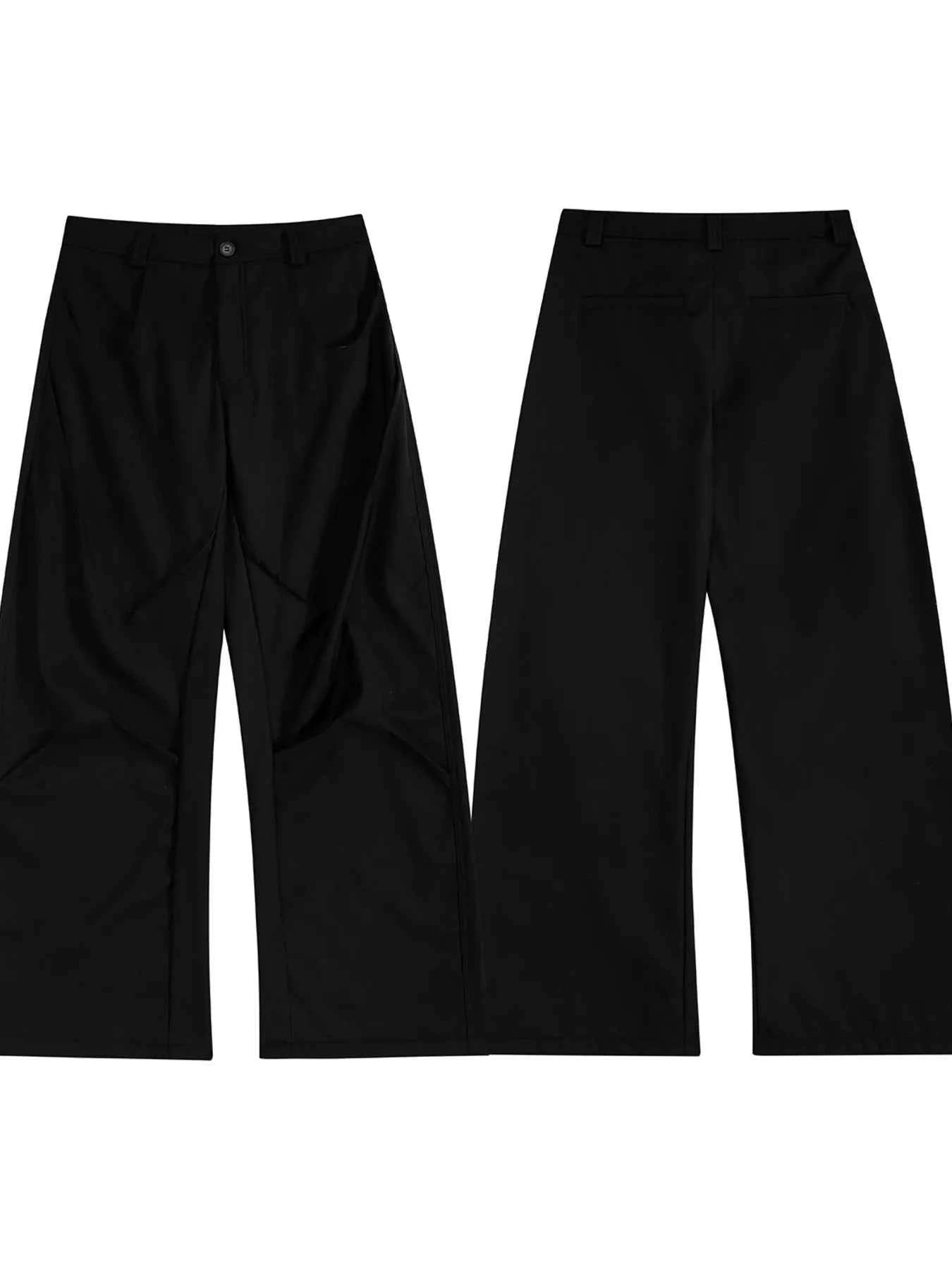 Men's Curved Pants with Relaxed Fit Design