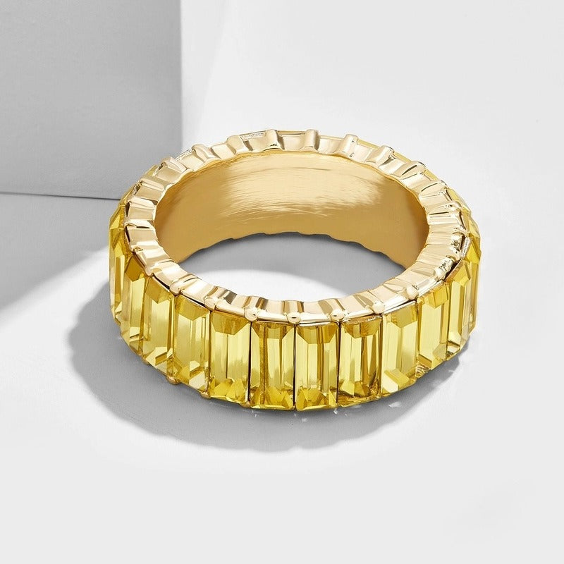 18K Gold Colorful Gem-Stacked Ring - Damned Threads