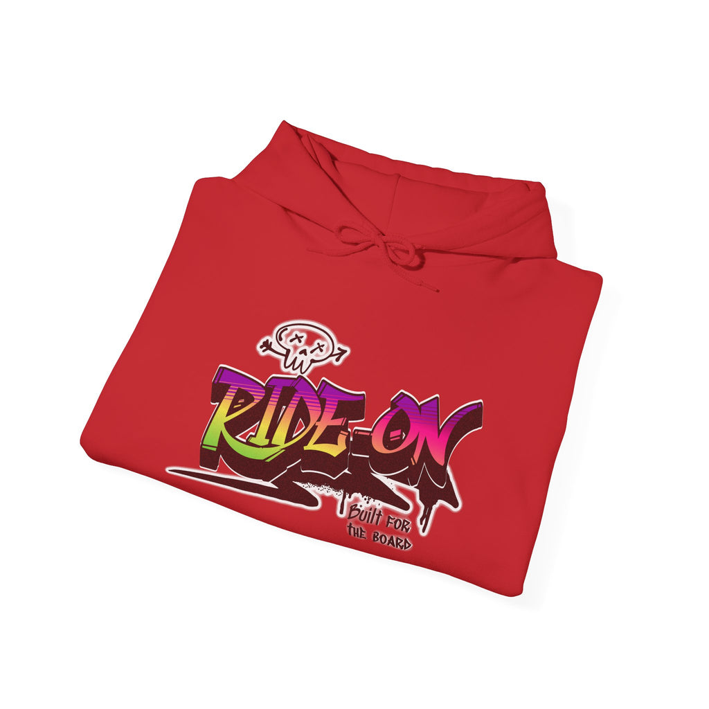 Ride-On - Unisex Heavy Blend™ Hooded Sweatshirt (Front) - Damned Threads