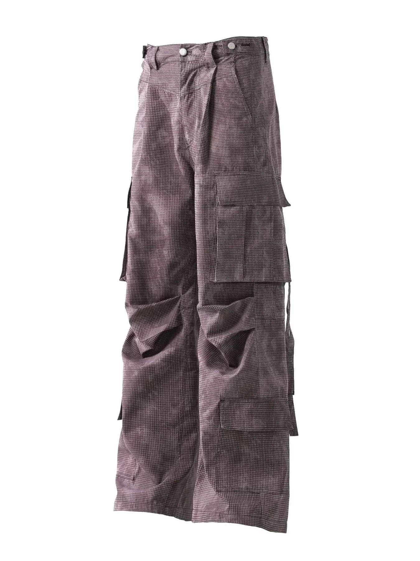Men's Wide Leg Cargo Pants with Multiple Pockets