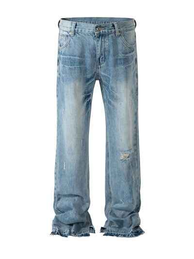 Men's Distressed Raw Hem Jeans - Damned Threads