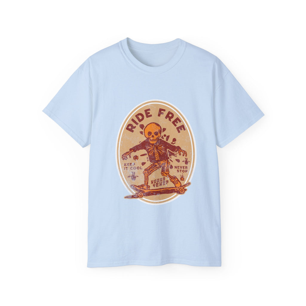 Ride Free - Unisex Cotton Tee (Front) - Damned Threads