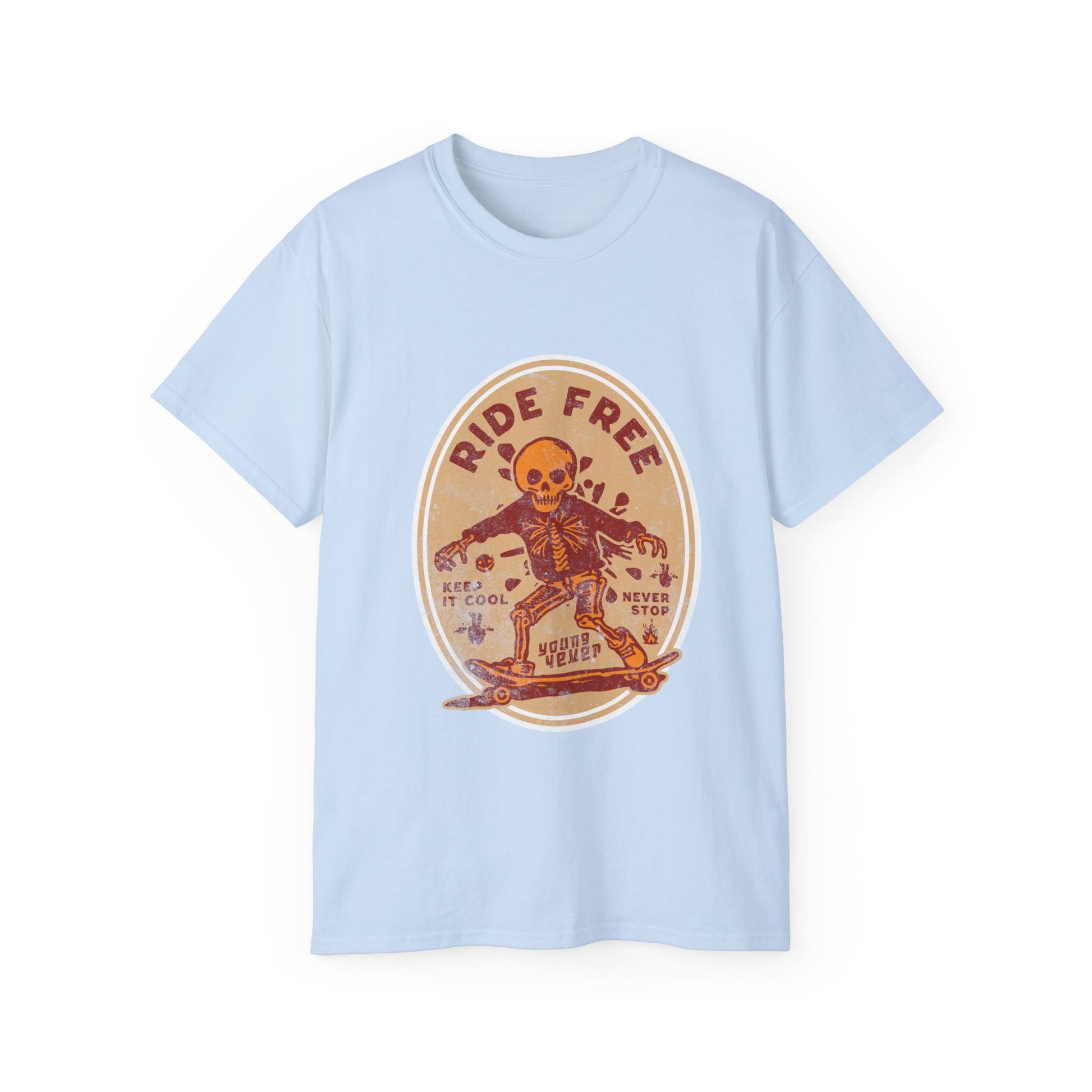 Ride Free - Unisex Cotton Tee (Front) - Damned Threads