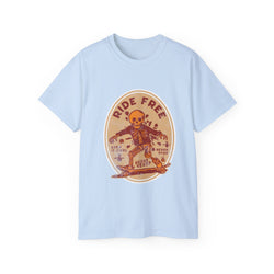 Ride Free - Unisex Cotton Tee (Front) - Damned Threads