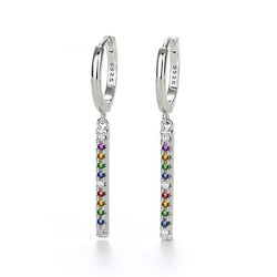 18K Gold Tassel Earrings With Rhinestone Design - Damned Threads