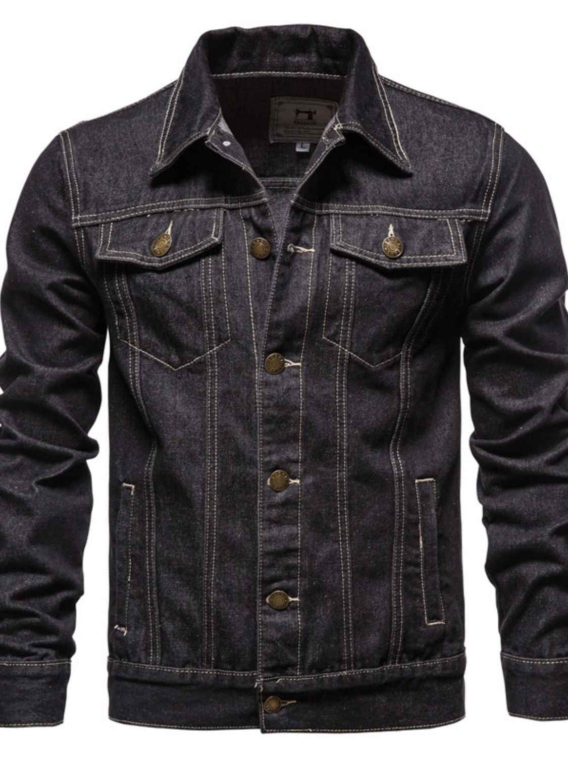 Men's Button Down Long Sleeve Denim Jacket - Damned Threads