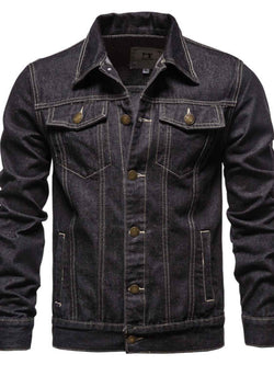 Men's Button Down Long Sleeve Denim Jacket - Damned Threads
