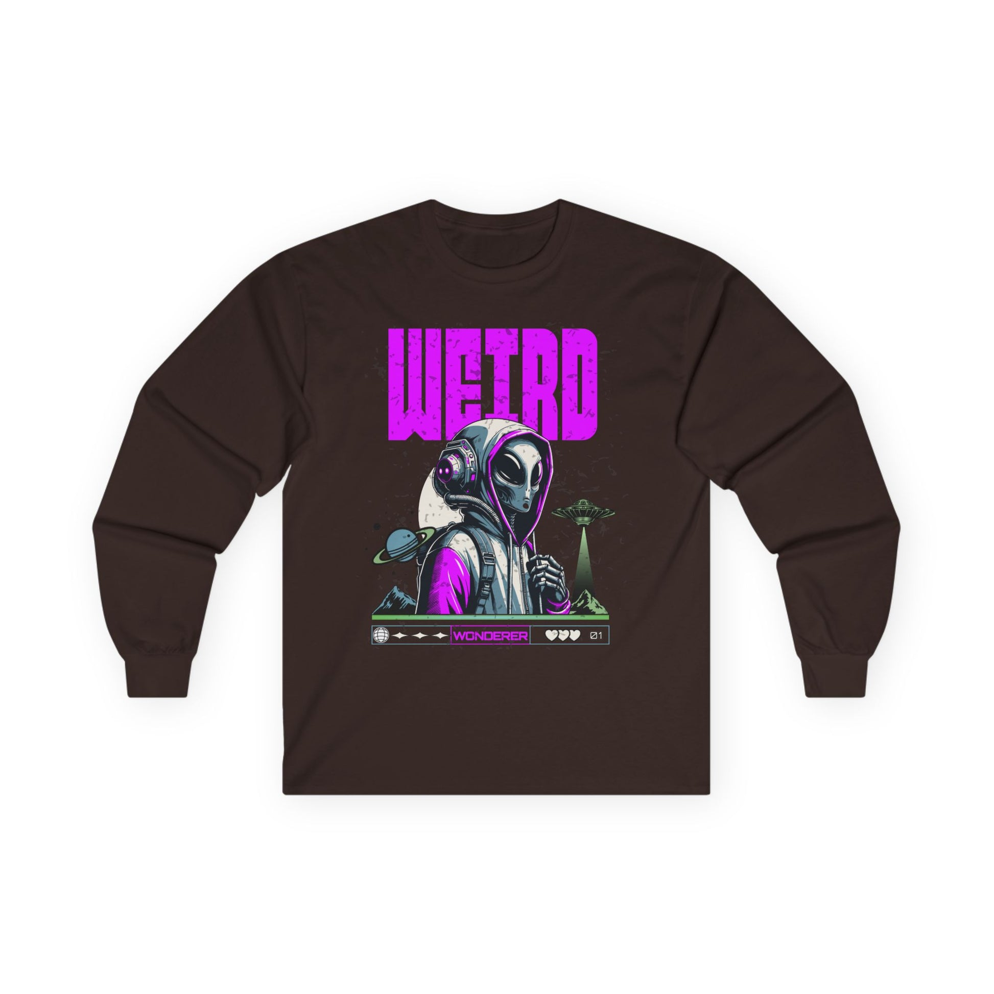 Weird - Unisex Ultra Cotton Long Sleeve Tee (Front) - Prime Zone