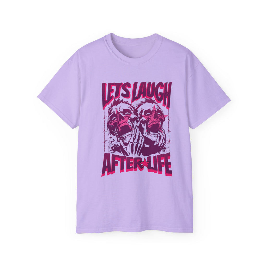 Let's Laugh After Life - Unisex Cotton Crew Tee (Front) - Prime Zone