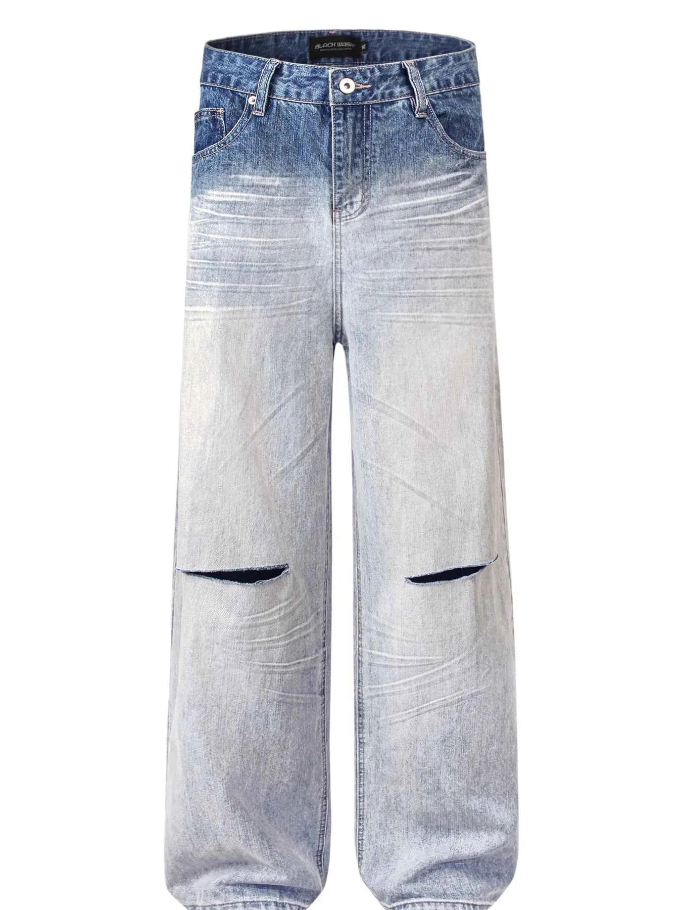 Men's Distressed Wide Leg Jeans