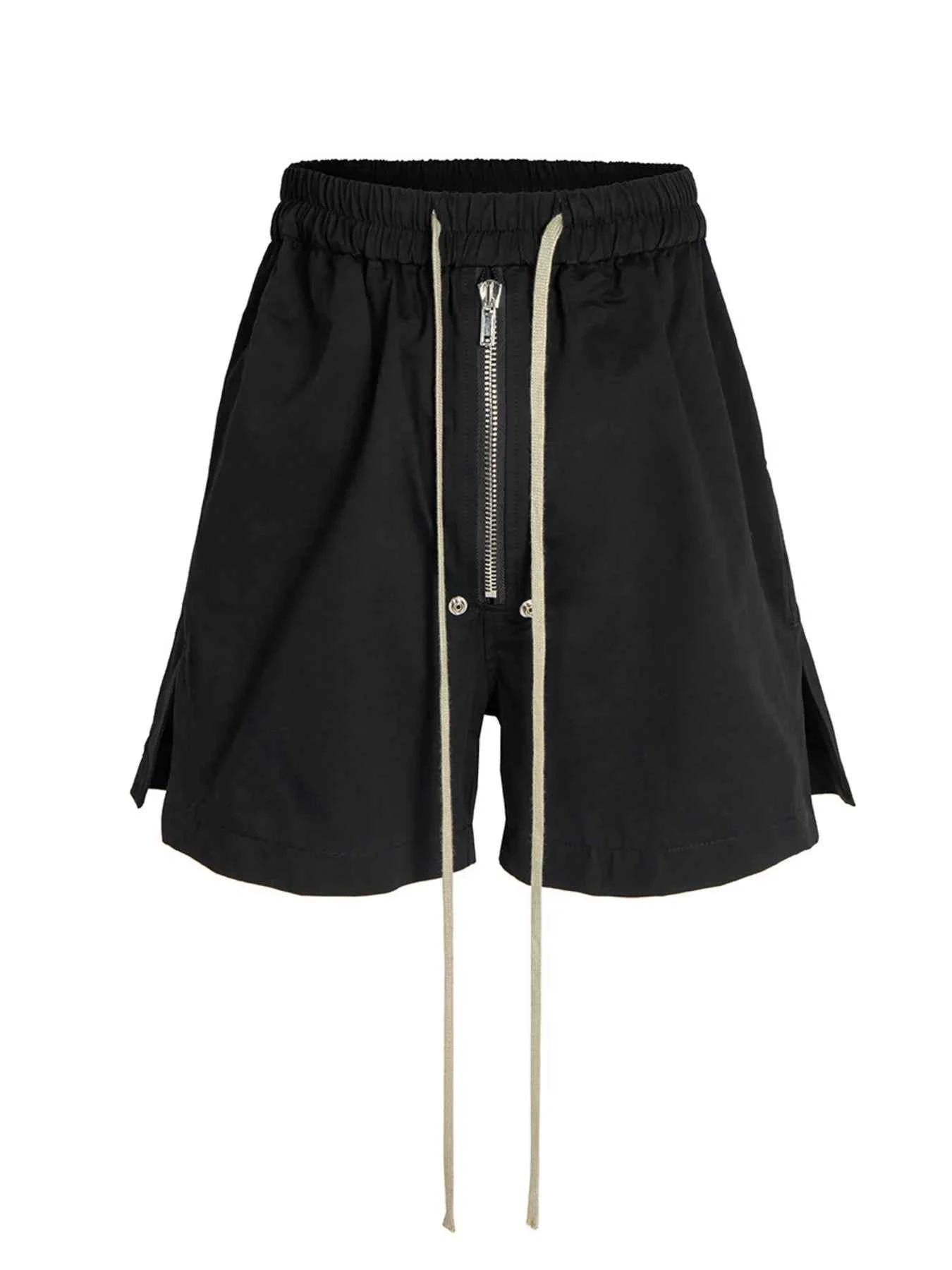 Men's Drawstring Oversized Zipper Detail Shorts