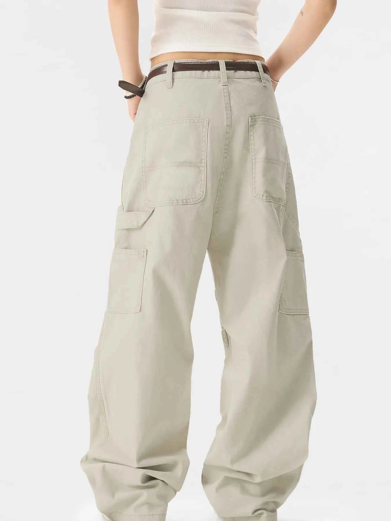 Men's Wide Leg Cargo Pants with Multi Pockets