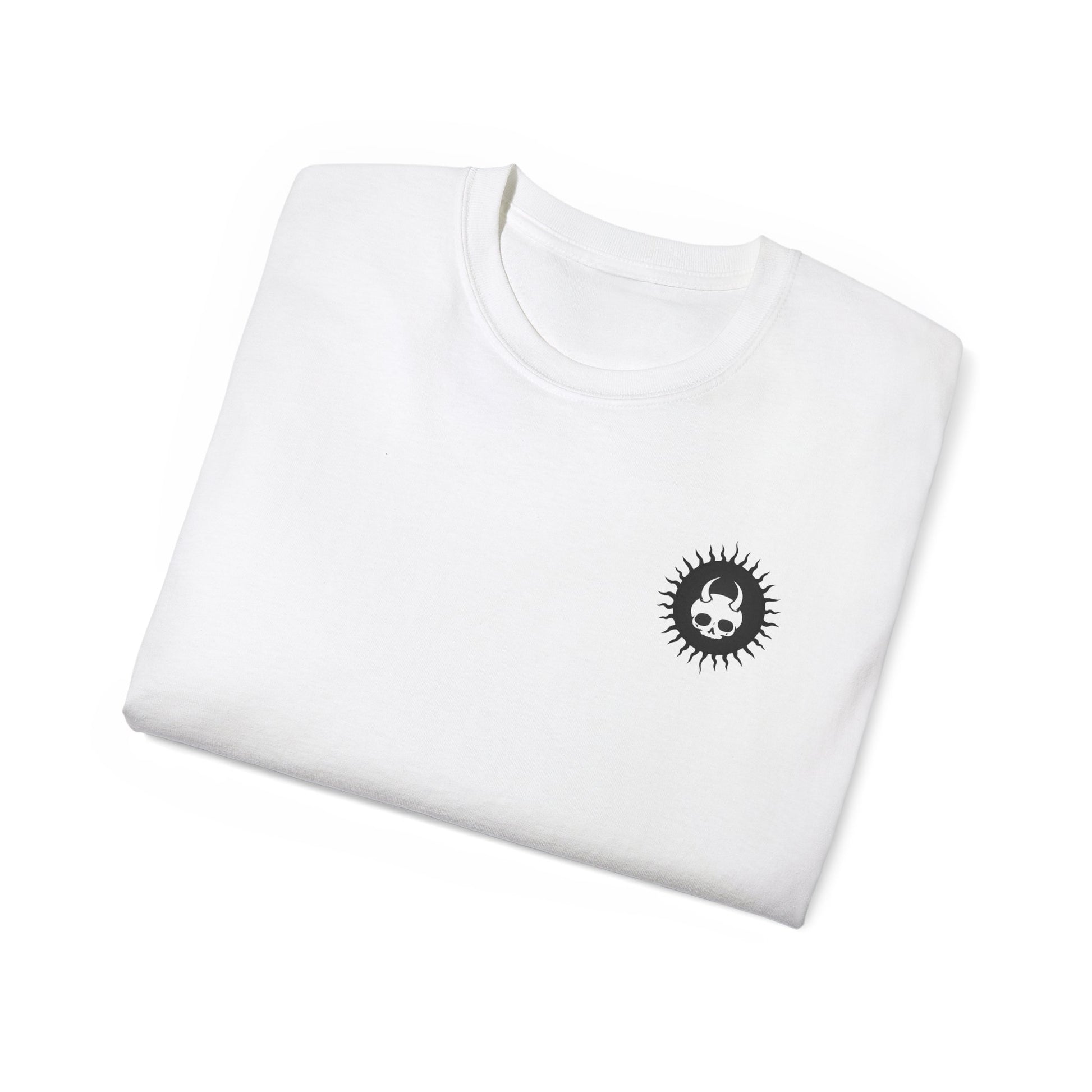 Spook-Rock - Unisex Cotton Tee (Back) - Damned Threads