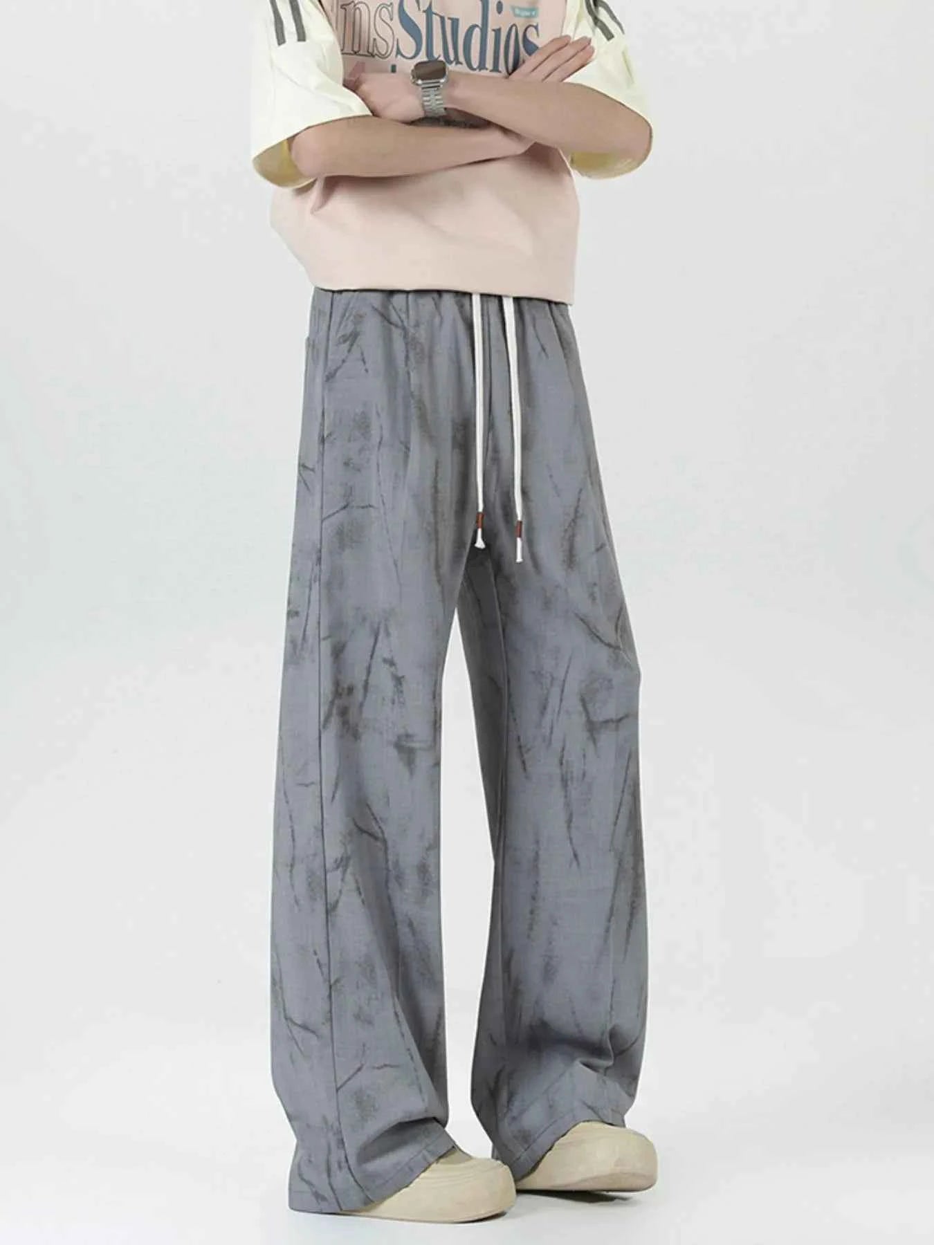 Men's Wide Leg Drawstring Pants