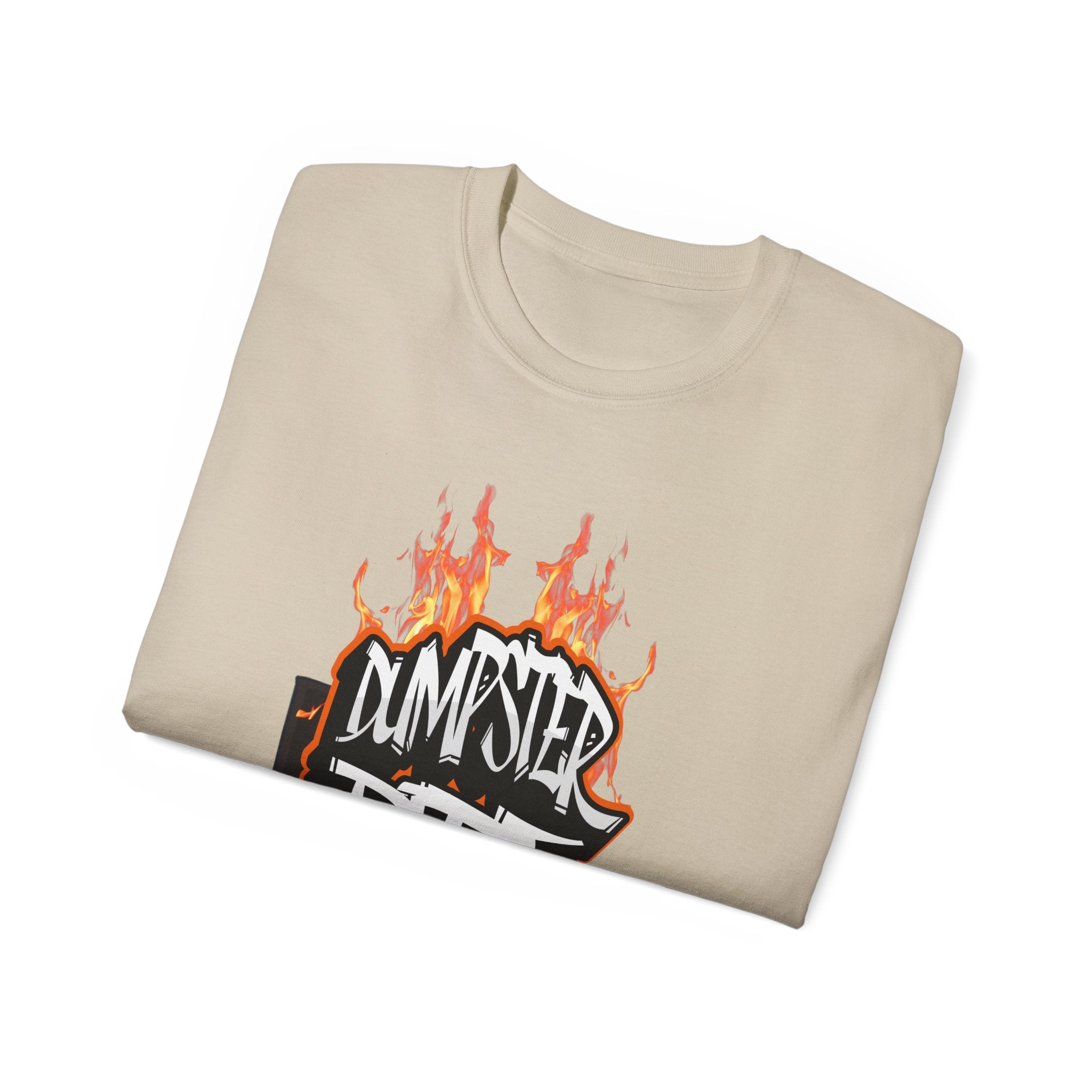Dumpster Fire - Unisex T-Shirt (Front) - Damned Threads