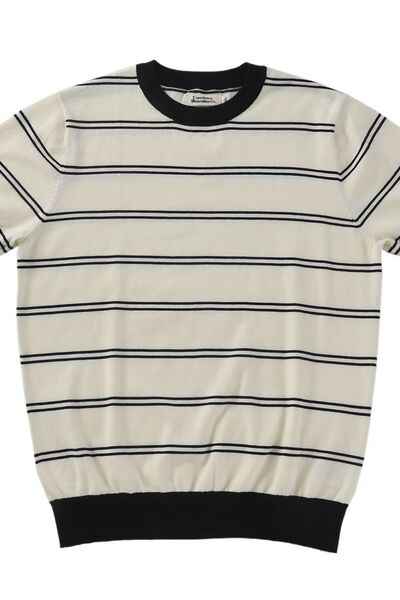 Men's Plus Size Round Neck Striped T-Shirt - Damned Threads