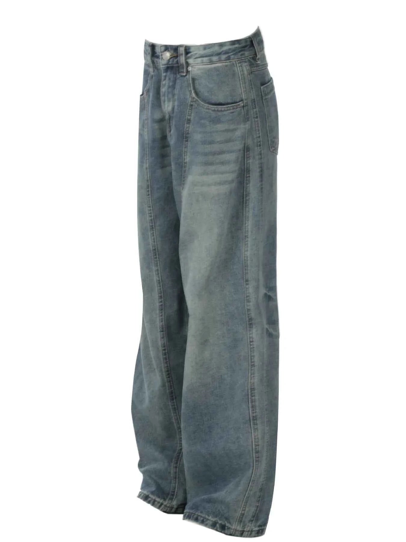Men's Wash Wide Leg Jeans